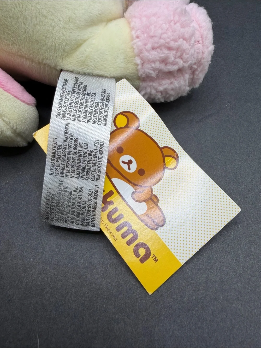 San-X, Korilakkuma Pink Hooded Plush Toy - Cute Bear Stuffed Animal
